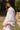 Lila White & Stone Grey Stripe Top- close up side view