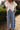 Valencia Blue Side Ties Wide Leg Pants- front view