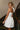 Callista White Halter Neckline Mini Dress- back side view