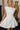 Lyra White Boat Neck Mini Dress - close front view