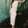 Giselle White Lace Maxi Dress - full body front view