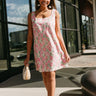 Eliza Pink Multi Eyelet Mini Dress- front full body view