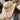 Jasmine Beige Seashell Straw Hat - front view on model