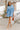 Juliette Slate Blue Eyelet Mini Dress- full body view
