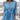 Juliette Slate Blue Eyelet Mini Dress- close up front view
