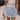 Brooke Light Denim Frayed Skort- front view