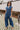 Leah Indigo Denim Wide Leg Jumpsuit- front full body view