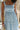 Haley Blue & White Floral Striped Midi Dress - close up front view