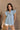 Rory Denim Ruffle Button-Up Top - front view