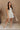 Tara Sage & White Striped Shorts - full body front view