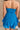 Sutton Blue Eyelet Strapless Romper - close up back view