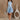 Catherine Light Blue Halter Mini Dress - full front view