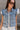 Trinity Light Denim Ruffle Vest- top view