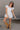 Amalie White & Blue Floral Bubble Romper- full body view