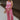Full body view of female model wearing the Rowan Pink Sleeveless Jumpsuit which features Pink Satin Fabric, Wide Pant Legs, Round Neckline, Sleeveless and Back Key Hole with Button Closure