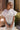Aria White Eyelet Front Ties Top - front view on blonde model