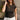 Solana Black Ribbed Short Sleeve Bodysuit- front view