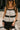 Maia Black & Natural Linen Flare Tank- close up front view