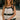 Maia Black & Natural Linen Flare Tank- front view