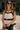 Maia Black & Natural Linen Flare Tank- front view
