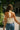 Tessa Pale Yellow Linen Flare Tank- back view