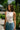 Ava White Ribbed Button-Up Tank- frontal side view