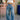 Estelle Medium Denim Barrel Leg Jeans- front view