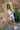 Hallie Blue & White Striped Denim Skort - frontal side view