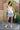 Hallie Blue & White Striped Denim Skort - full body