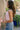 side view of Brighton Pink Lace Short Sleeve Top