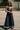 Carina Navy & White Halter Maxi Dress - full body front view