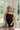 Serena Black Satin & Lace Tank Top - front