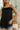 Serena Black Satin & Lace Tank Top - close up front