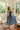front view of Savannah Blue Stripe Strapless Midi Dress