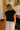 back view of the Hayley Black Lace Hem Top