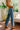 Risen: Crews Stitch Wide Leg Jeans - close up side view