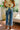 Risen: Crews Stitch Wide Leg Jeans - close up back view