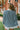 USA Navy & White Stripe Mock Neck Top- close up back view
