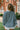 USA Navy & White Stripe Mock Neck Top- close up back view