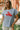 Rachel Heather Grey & Red Lobster Short Sleeve Top- close up top view