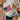 Regina American Flag Cream Knit Tank- close up top view
