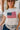 Regina American Flag Cream Knit Tank- front top view