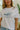 Sardines White & Blue Cotton Graphic Top- close up front view