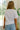 Sardines White & Blue Cotton Graphic Top- close up back view