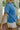 Sloane Blue Pleated Waist Short Sleeve Top- side view