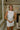 Emersyn White Satin Scarf Neck Mini Dress- top view
