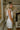 Emersyn White Satin Scarf Neck Mini Dress- full frontal side view
