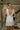 Emersyn White Satin Scarf Neck Mini Dress- close up back view