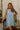 Alana Blue Pleated Scallop Mini Dress- top view