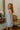 Alana Blue Pleated Scallop Mini Dress- side view
